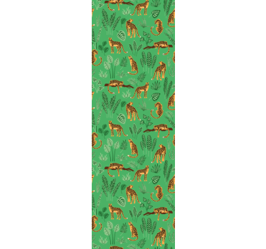 Green jungle Jungle theme wallpaper - TenStickers
