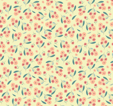 Colorful flower pattern Lounge Wallpaper - TenStickers