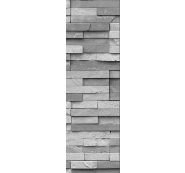 white wall stone gray tones Stone effect wallpaper - TenStickers