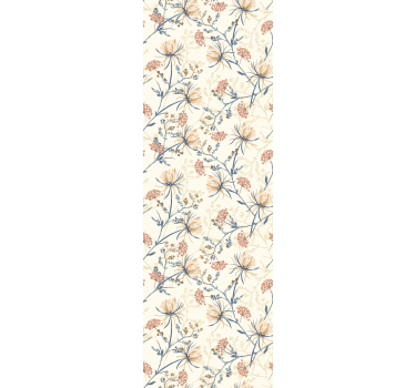 Vintage Flower Print Nature Wallpaper - TenStickers