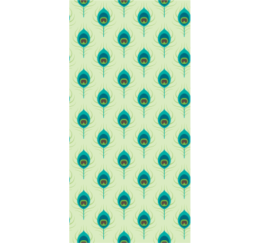 Modern peacock feather Bedroom Wallpaper - TenStickers