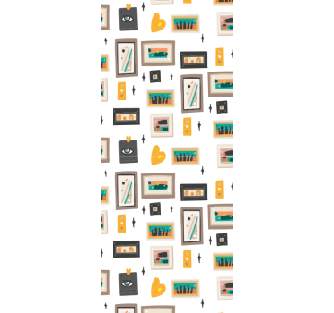 Retro Office Motifs industrial wallpaper - TenStickers