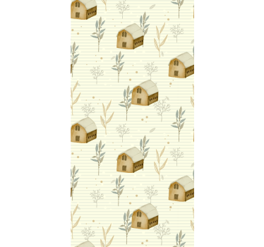 Rustic Cabin Charm scandinavian wallpaper - TenStickers