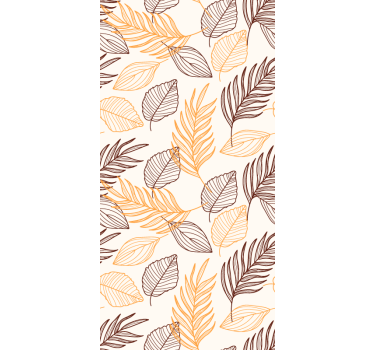 Autumn Foliage Pattern leaf wallpaper - TenStickers