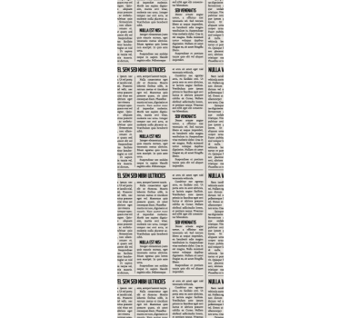 Newspaper design Retro Wallpaper - TenStickers