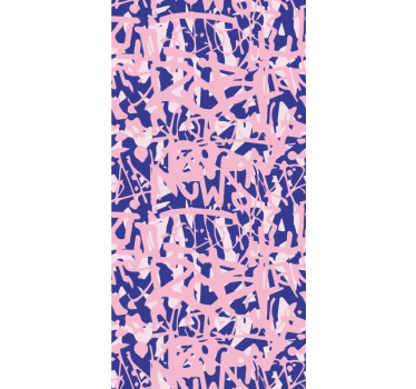 Pink and purple graffiti pattern Wallpaper paintings - TenStickers