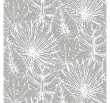 Tropical Foliage Motif leaf wallpaper - TenStickers