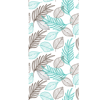 Illustrated Foliage Pattern leaf wallpaper - TenStickers