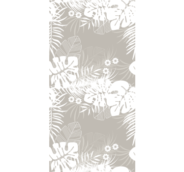 Botanical Silhouette leaf wallpaper - TenStickers