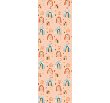 Pattern children theme rainbow Kids Wallpaper - TenStickers