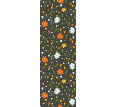 Spring colorful pattern bedroom wallpaper - TenStickers