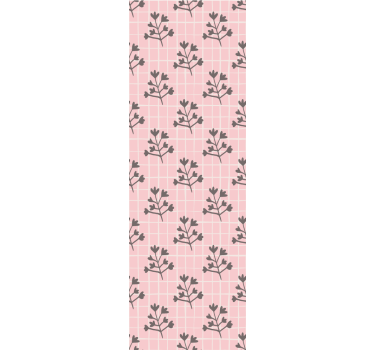 Botanical Grid Pattern leaf wallpaper - TenStickers