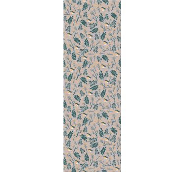 Birds Foliage Pattern nature wallpaper - TenStickers
