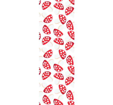 Master bedroom wallpaper stylized strawberry design - TenStickers