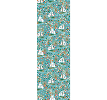 Sailing Motif scandinavian wallpaper - TenStickers