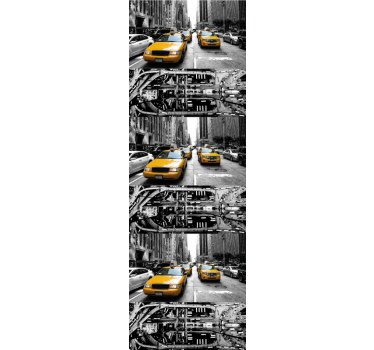 Yellow taxi NYC collage New York City wallpaper - TenStickers
