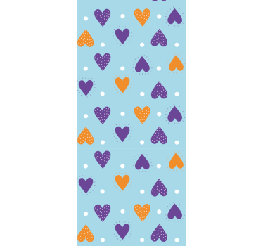 Heart Raindrops bedroom wallpaper - TenStickers