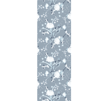 Grey delicate blooms master bedroom wallpaper - TenStickers