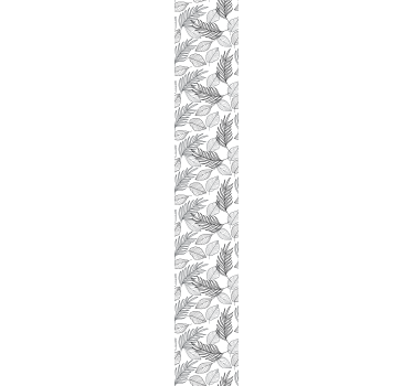 Botanical Lineart leaf wallpaper - TenStickers