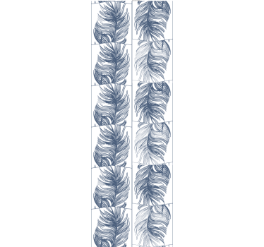 Feathered Foliage leaf wallpaper - TenStickers
