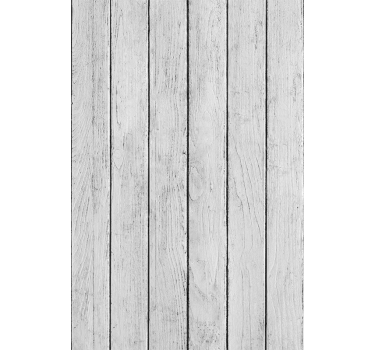 "Japandi" style white planks Wood wallpaper - TenStickers