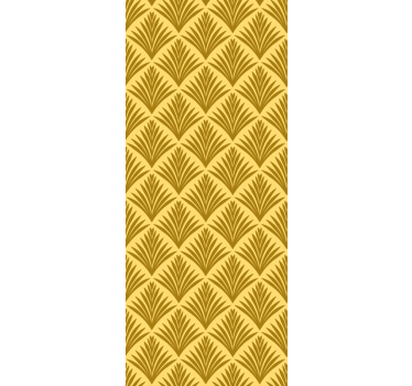 Fanned yellow pattern leaf wallpaper - TenStickers