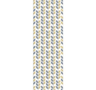 Vertical stylish pattern leaf wallpaper - TenStickers
