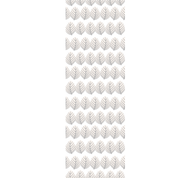 Simple gray pattern leaf wallpaper - TenStickers