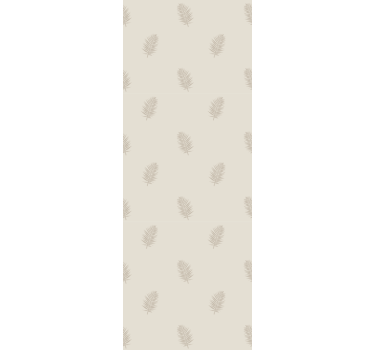 Subtle beige pattern leaf wallpaper - TenStickers