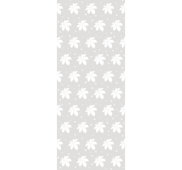 Gray and white pattern leaf wallpaper - TenStickers