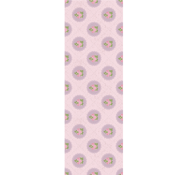 "Shabby Chic" pink squarred pattern Bedroom Wallpaper - TenStickers