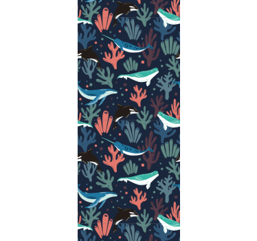 Underwater Scene fish wallpaper - TenStickers