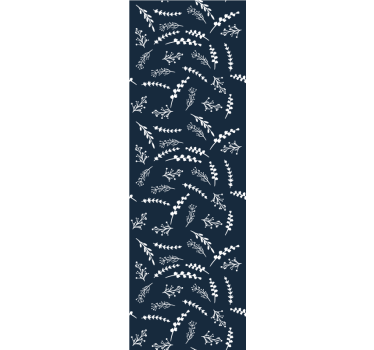 Delicate blue pattern leaf wallpaper - TenStickers