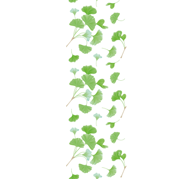 Ginkgo biloba pattern leaf wallpaper - TenStickers