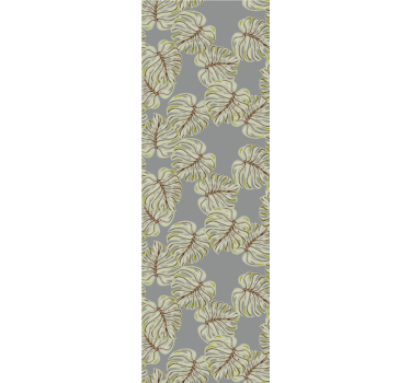 Gray minimalistic monstera leaves Lounge wallpaper - TenStickers
