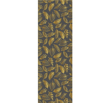 Elegant golden effect pattern leaf wallpaper - TenStickers