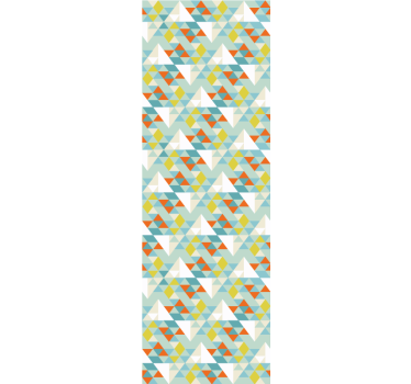 Blue rounded motif triangle wallpaper - TenStickers