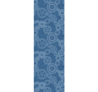 Geometric Gear Patterns 3d wallpaper - TenStickers