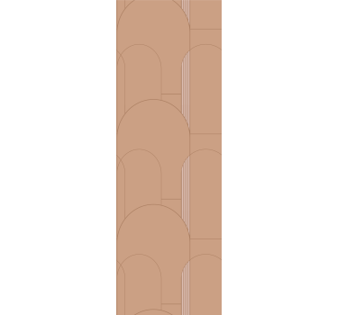 Terracotta geometric pattern circle wallpaper - TenStickers