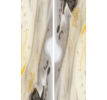 Gray gold marble imitation effect wallpaper - TenStickers