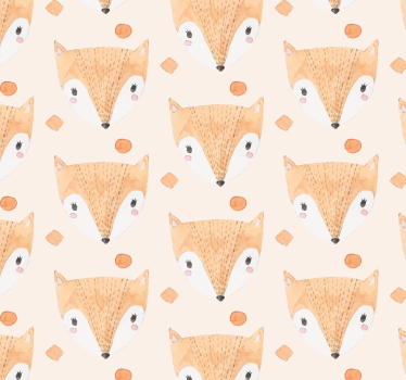hand painted fox Kids wallpaper - TenStickers
