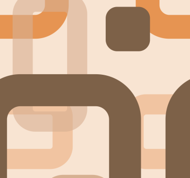 70S Retro Pattern Square Pattern Wallpaper - TenStickers