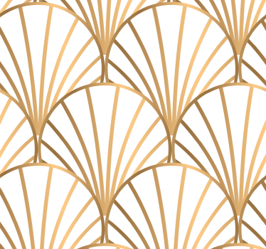 Art deco white and gold master bedroom wallpaper - TenStickers