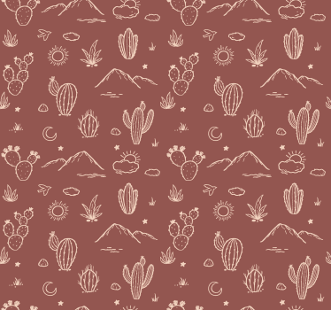 Arizona landscape terracotta wallpaper - TenStickers