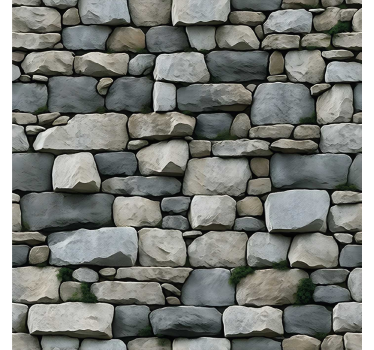 Realistic pattern stone effect wallpaper - TenStickers