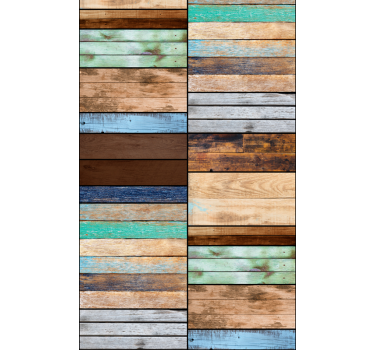 Rustic Plank Design wood effect wallpaper - TenStickers