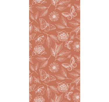 Vintage Botanical Pattern Wallpaper - TenStickers