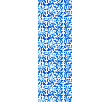 Blue flower pattern Bedroom Wallpaper - TenStickers
