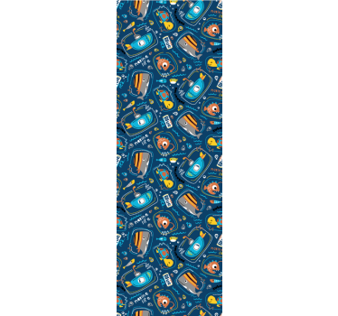 Whale and turtle Bedroom Wallpaper - TenStickers
