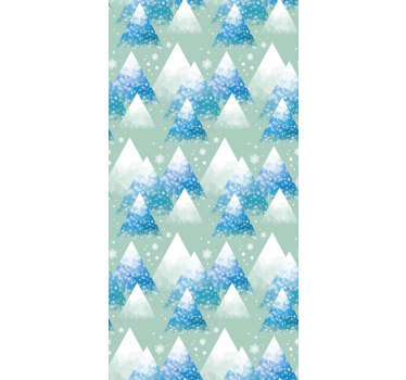 Watercolour Mountain Nature Wallpaper - TenStickers